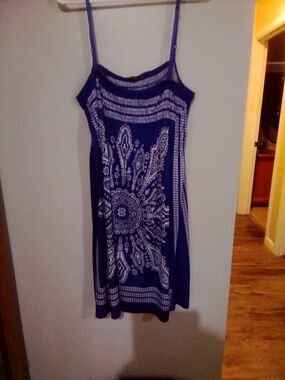 Sweet Love Blue and White Midi Dress